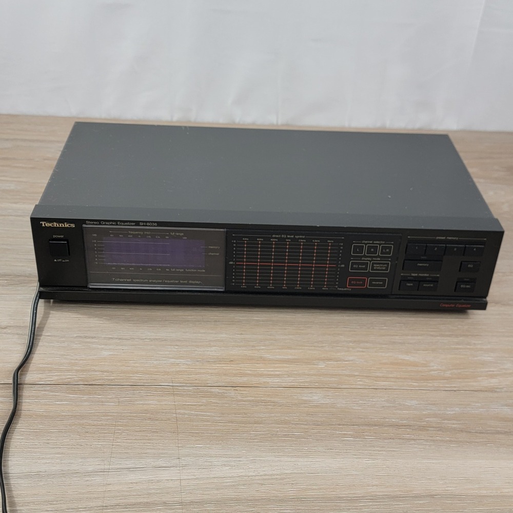 Technics SH-8036 Stereo Graphic Equalizer 7-Band Spectrum Analyzer Black Japan